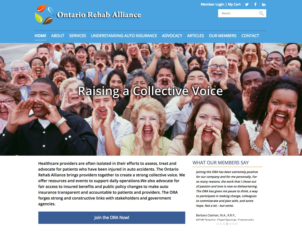 The Ontario Rehab Alliance Website